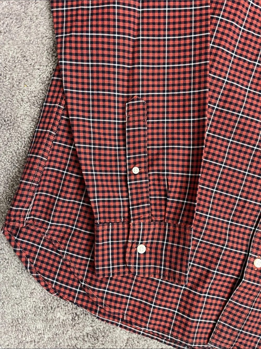 J. Crew Red Plaid Button-Down Shirt